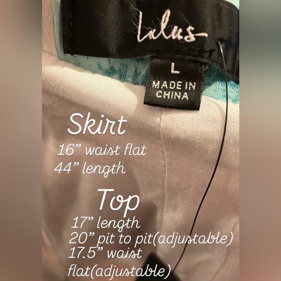 NWT Lulus’ Daydreaming White Print Two-Piece Maxi Dress - Picture 9 of 10